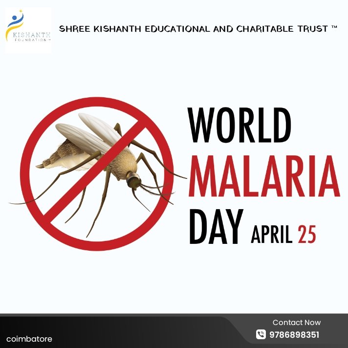 'Kishanth Foundation joins the global fight against malaria on World Malaria Day. Together, let's raise awareness and take action to eliminate this deadly disease. #WorldMalariaDay #EndMalaria'
#kishanth #youngEntrepreneur