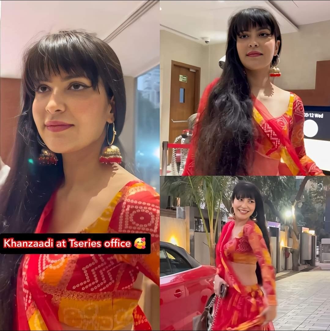 The Beautiful #Khanzaadi at #TSeries office today 🥰