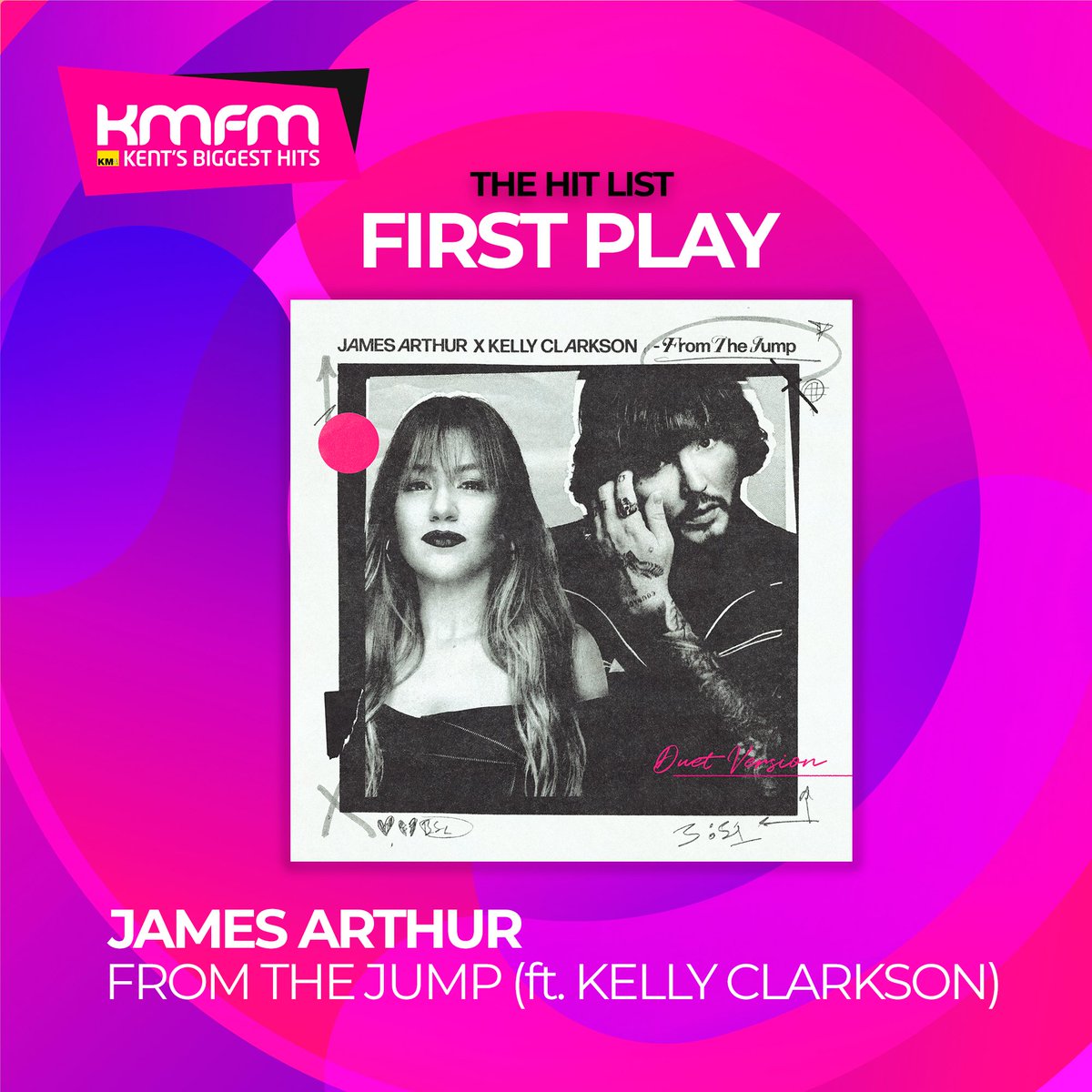 This is just perfect 💖

These two sound so good together. @JamesArthur23 & @kellyclarkson team up for a special version of #FromTheJump taken from James's latest album #BitterSweetLove!

🔊 Hear it as our #FirstPlay tonight: kmfm.co.uk/player.