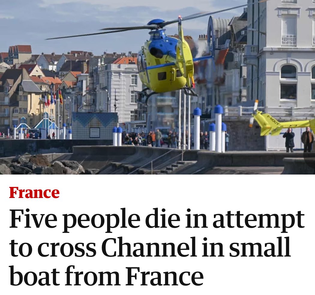 They died because the Tories wouldn’t allow them to apply for asylum from a place of safety. This psychopathic government insisted they had to make their own way here before they could apply. They then blocked all other routes, effectively forcing the victims into the boats.