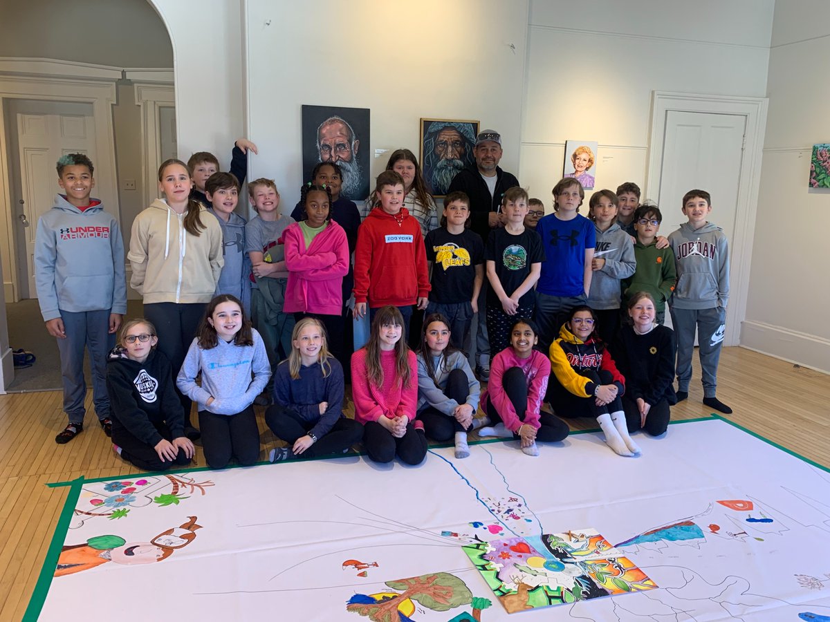 The creativity continues in preparation for #WeAreCalled Grade 4/5 students from Sacred Heart, Langton, visit Lynnwood Arts to work with Mohawk Artist Delbert Jonathan and show that we are all connected. <a href="/bhncdsb/">BHNCDSB</a> <a href="/ARTSbhncdsb/">BHNCDSB Arts</a> <a href="/LynnwoodArts/">Lynnwood Arts Centre</a>