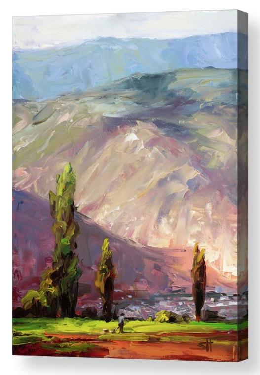 It's not that nature tries to make us feel small; it's that she wishes we would put our own importance into perspective. I imagine she isn't too impressed with billionaires. Peruvian Landscape canvas print -- 2-steve-henderson.pixels.com/featured/peruv… #peru #quote #Wednesdayvibe #art #nature