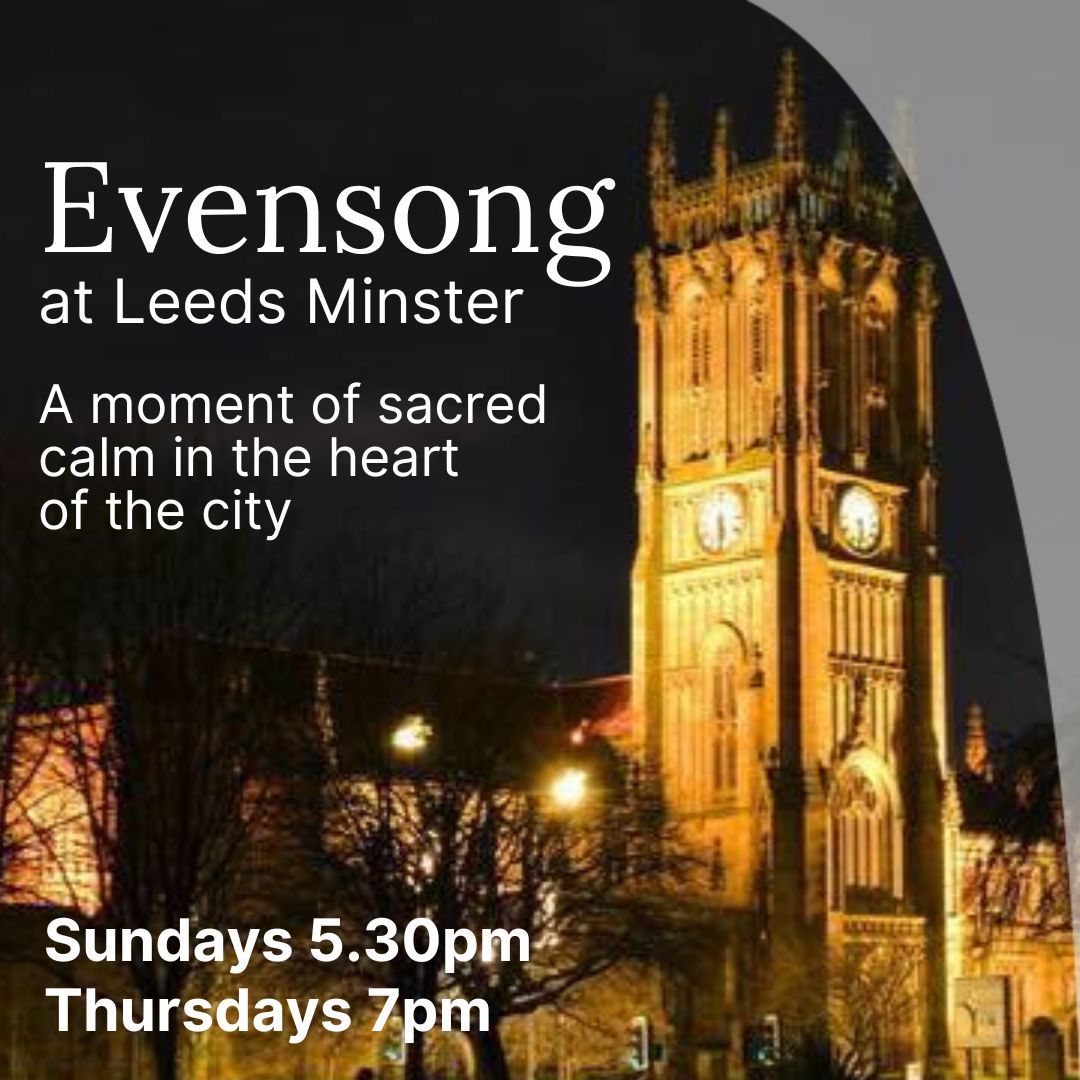 Seeking a moment of calm in Leeds? Our regular Choral Evensong services are the perfect sanctuary in a busy week. Every Thursday and Sunday, these evening worship services are free and open to all. Details always available at leedsminster.org/events