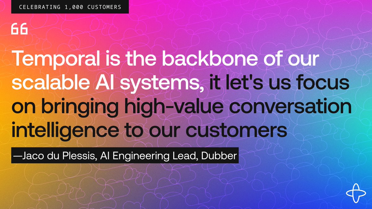 We are excited to be highlighting our users and customers. With Temporal, Dubber is able to manage millions of workflow executions daily, ensuring reliability and scalability for their global customer base. Read more here: temporal.io/in-use/dubber temporal.io/in-use/dubber