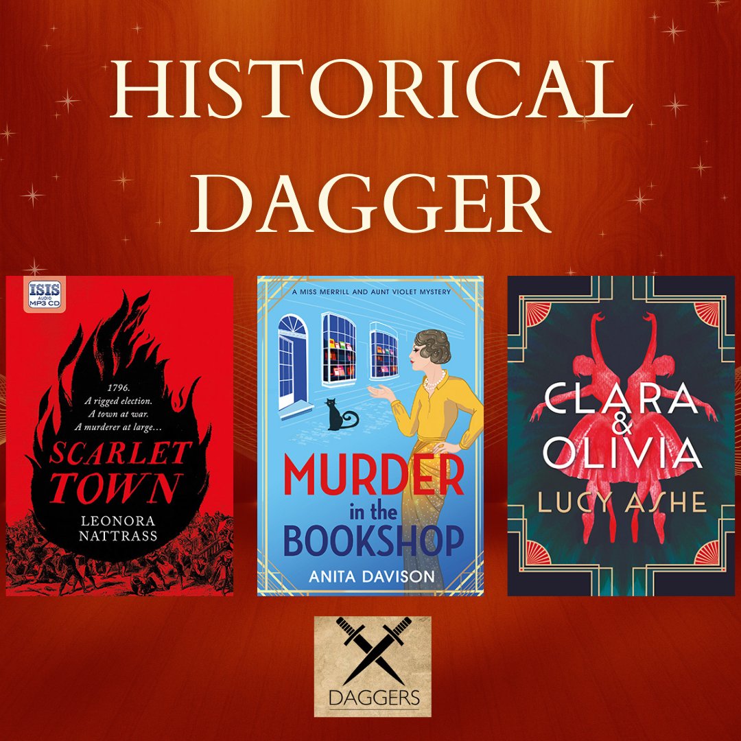 A huge congratulations to all who have been longlisted for the CWA Historical Dagger Award, but an extra special one to @LeonoraNattrass, Anita Davidson and @LAshe1 on being longlisted with their three incredible novels!

Available for #Library shelves now!

#LibraryBooks #Awards