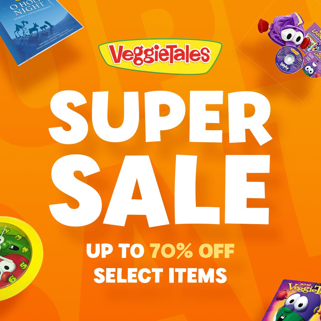 Don't forget...the Super Sale is still happening! Save up to 70%! #VeggieTales