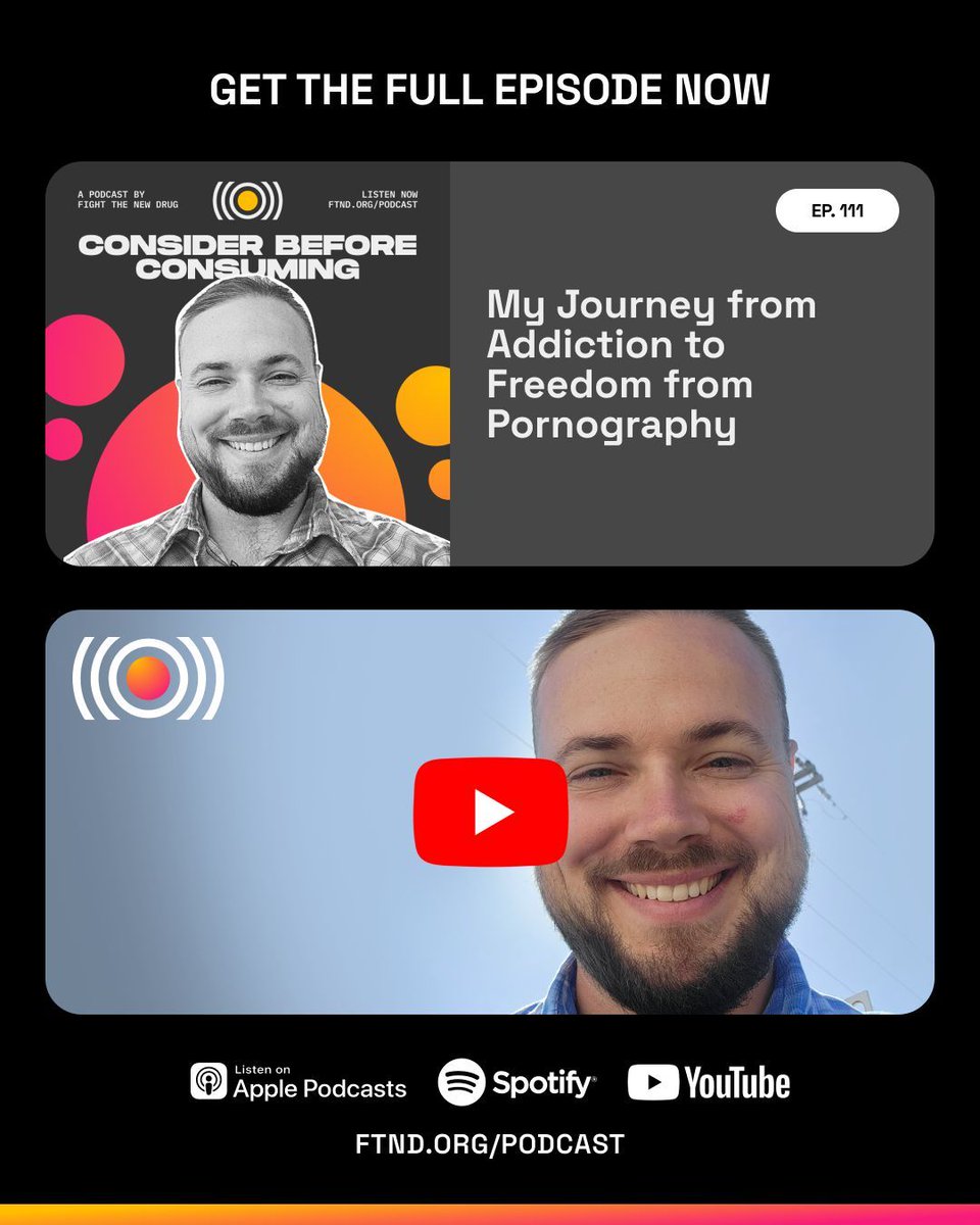 Learn more about Robert's powerful journey as he opens up about his battle with pornography addiction during his time in the military. Watch here: youtu.be/xmqDsVAHpUc Or listen here: considerbeforeconsumingpodcast.com/finding-the-li… #FightTheNewDrug #StopTheDemand #FightForLove #Awareness