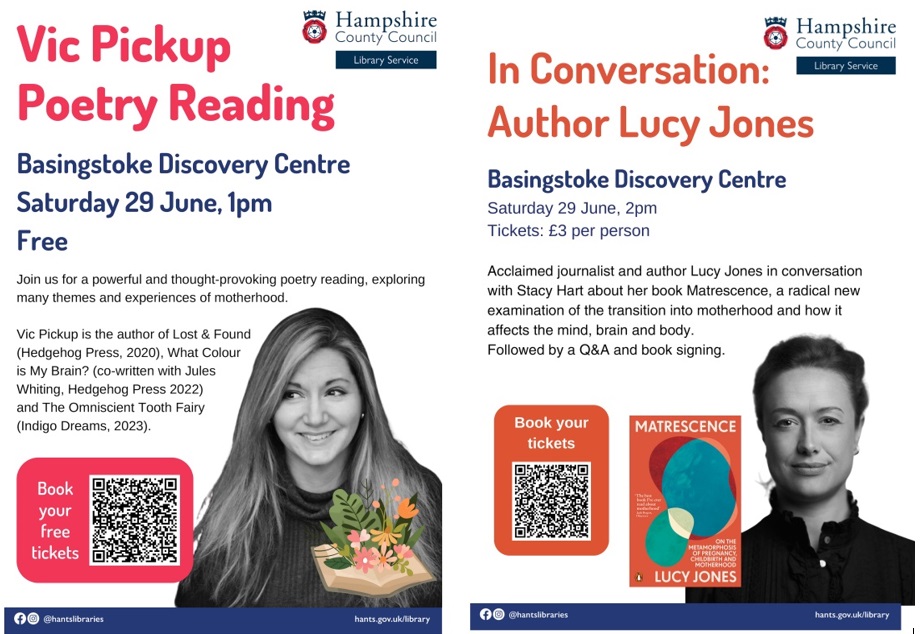 What is happening? THIS is happening! Most excited to be reading in advance of @lucyjones at @BasingstokeDC - do join one or both of us if you can! #basingstoke #books #poetry #poetrycommunity #hampshire