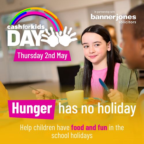bannerjones's tweet photo. We are helping to raise funds for @cashforkidsYLND Day on the 2nd May.

⭐ £5.50 could provide drinks, snacks and a hot meal at a holiday club for one child per day

📢 Support us
https://t.co/cJCcghnvJU

#cashforkidsday #holidayhunger #derbyshire @greatesthitsradio https://t.co/l4Fn13CZBk