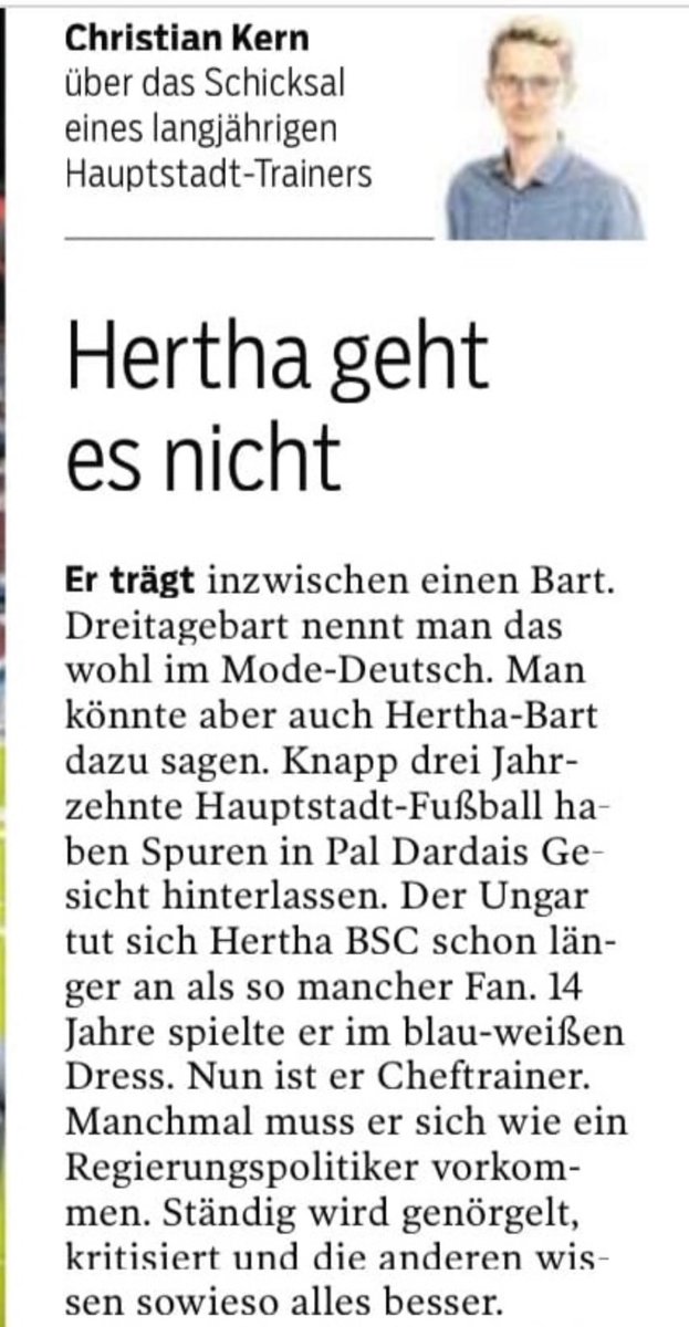 sarah28339724's tweet photo. Gute Zusammenfassung des Status Quo zwischen Hertha und Pal #Dardai. Einfach mal zufrieden sein. #hahohe #BerlinerWeg #TeamPal #InPalWeTrust
Quelle: Schwäbisches Tagblatt https://t.co/y9cgmYgcss