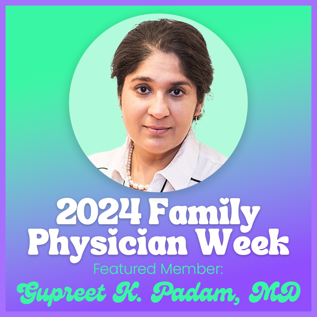 With so many incredible CAFP members doing outstanding work in family medicine we are continuing Family Physician Week a little longer to recognize their work! Today we are highlighting Gurpreet K. Padam, MD.