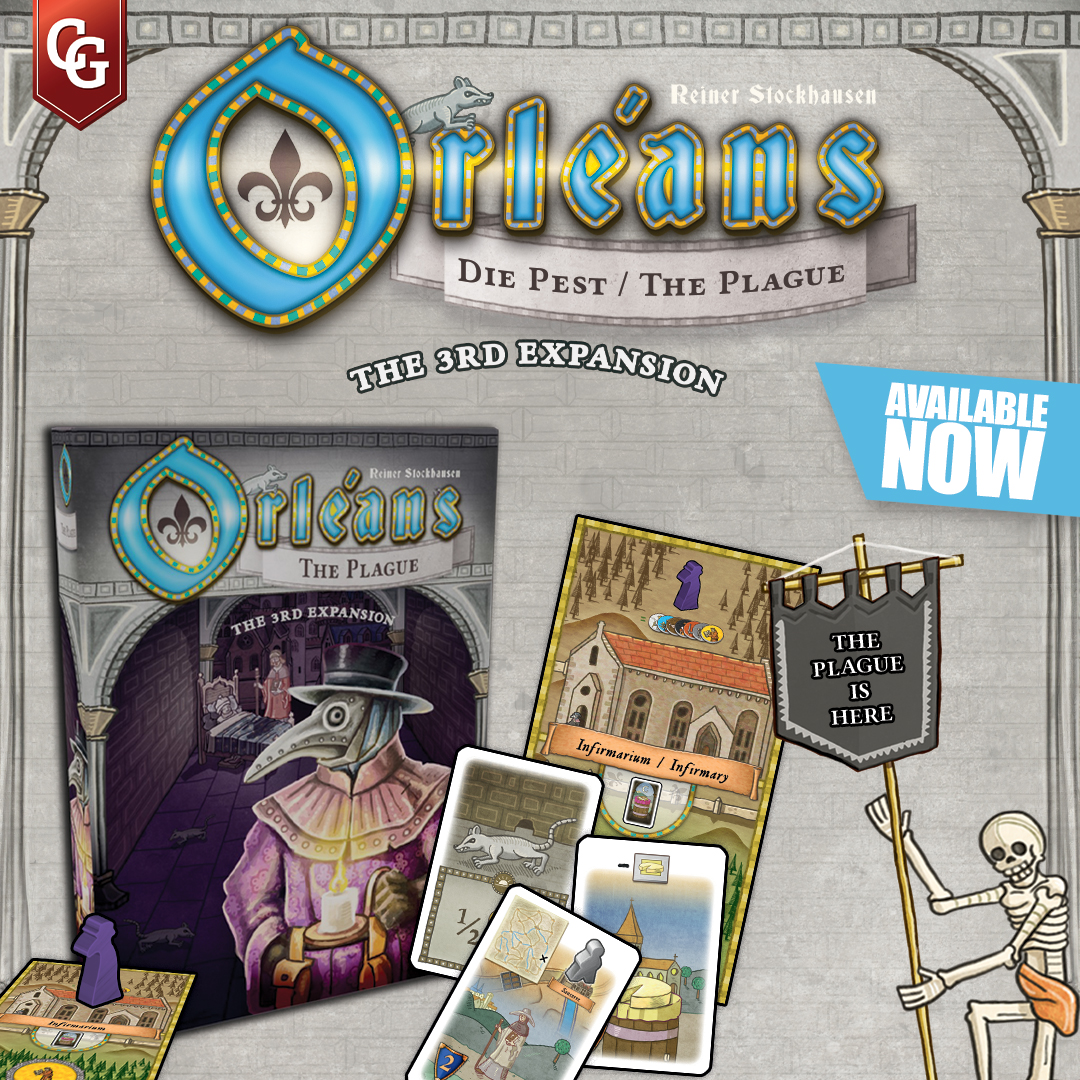 Mon Dieu, quelle horreur! ☠️ The Plague has come upon the inhabitants of Orléans, and with this new expansion, the game conditions are tougher than ever before! Want to find out for yourself? Orléans: The Plague is available NOW! capstone-games.com/board-games/or…