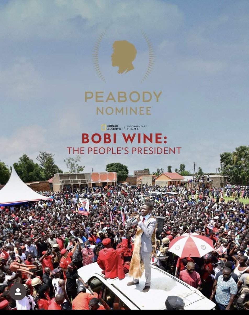 Meanwhile, the documentary, BOBI WINE THE PEOPLES PRESIDENT is still on the move to undress Museveni in all corners of the world. 
@PeabodyAwards @NatGeo .