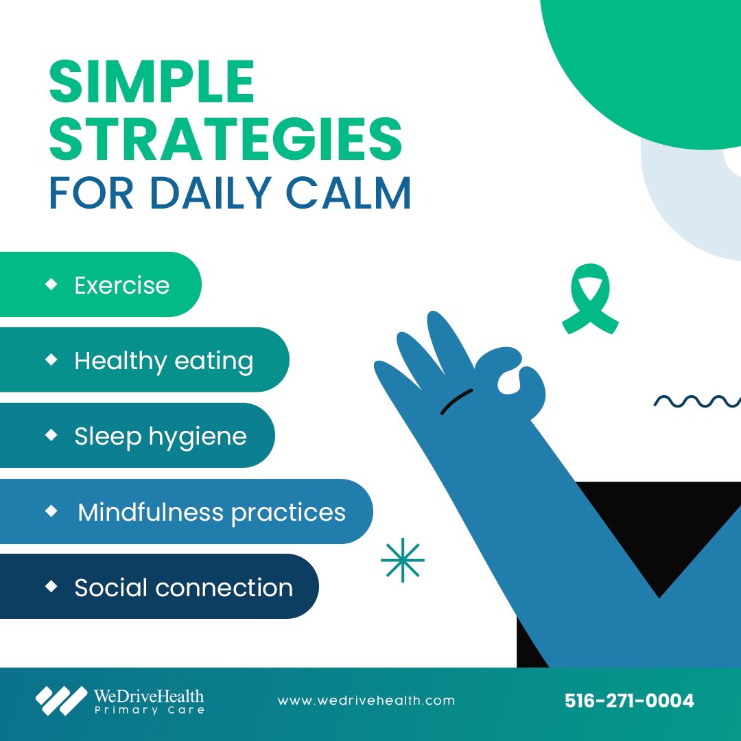 WeDriveHealth's tweet photo. Feeling Stressed? Discover the 5 Secrets to a Calmer You.

#StressManagement #WedriveHealth https://t.co/VFFUY5SmNK