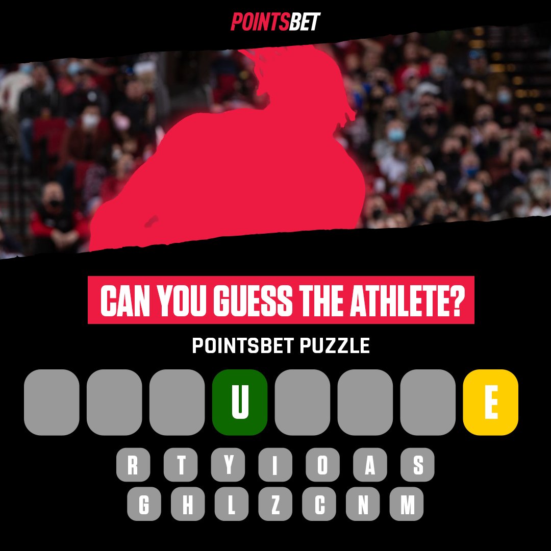 🔍 Find the missing letters in this athlete’s FIRST name! 🟩 Green means correct letter and location 🟨 Yellow means correct letter, incorrect location. #NBA | #NHL | #NFL | #MLB | #LeafsForever | #WeTheNorth | #TFCLive | #TOTHECORE | #StanleyCup | #NBAPlayoffs | #NFLDraft