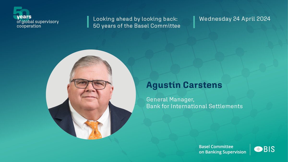 At the 23rd International Conference of Banking Supervisors, Agustín Carstens discusses the symbiotic relationship between the BIS and #BaselCommittee and how it has contributed to global financial stability. Read his speech here bis.org/speeches/sp240… #BaselCommittee #BaselIII