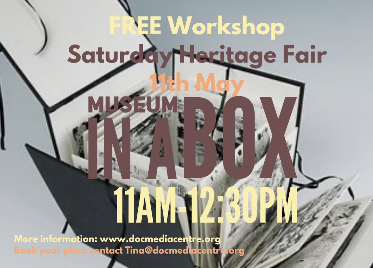 Looking forward to getting a little creative at the next @DocMediaCentre #SaturdayHeritageFair on the 11th May 10am-3pm @LeicAdultEd. Come along and create your own mini museum! #EngagingHeritage #SHF Find out more: doc-media-centre.org