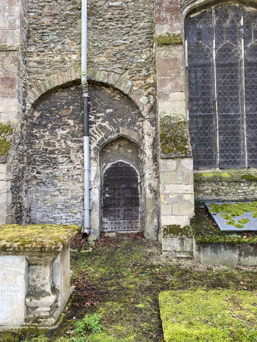 Triple ghostly entrances I say. First one bricked up, second one reduced, smallest one is out of use. 😳 All Saints, St. Ive, Cambridgeshire