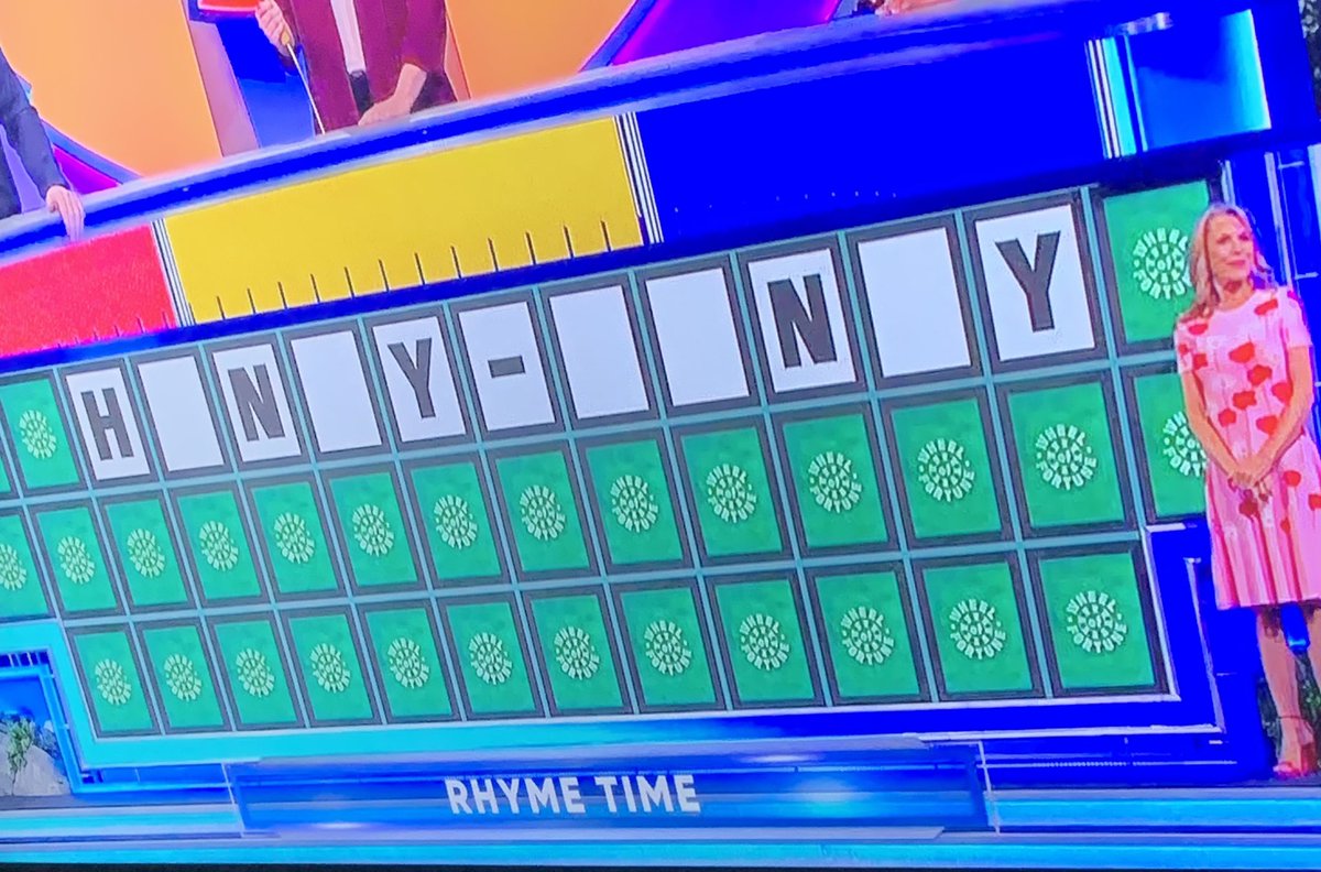 The category for this puzzle on Wheel of Fortune was Rhyme Time. I thought it was “Hanky-Panky.” It was “Handy-Dandy.”
