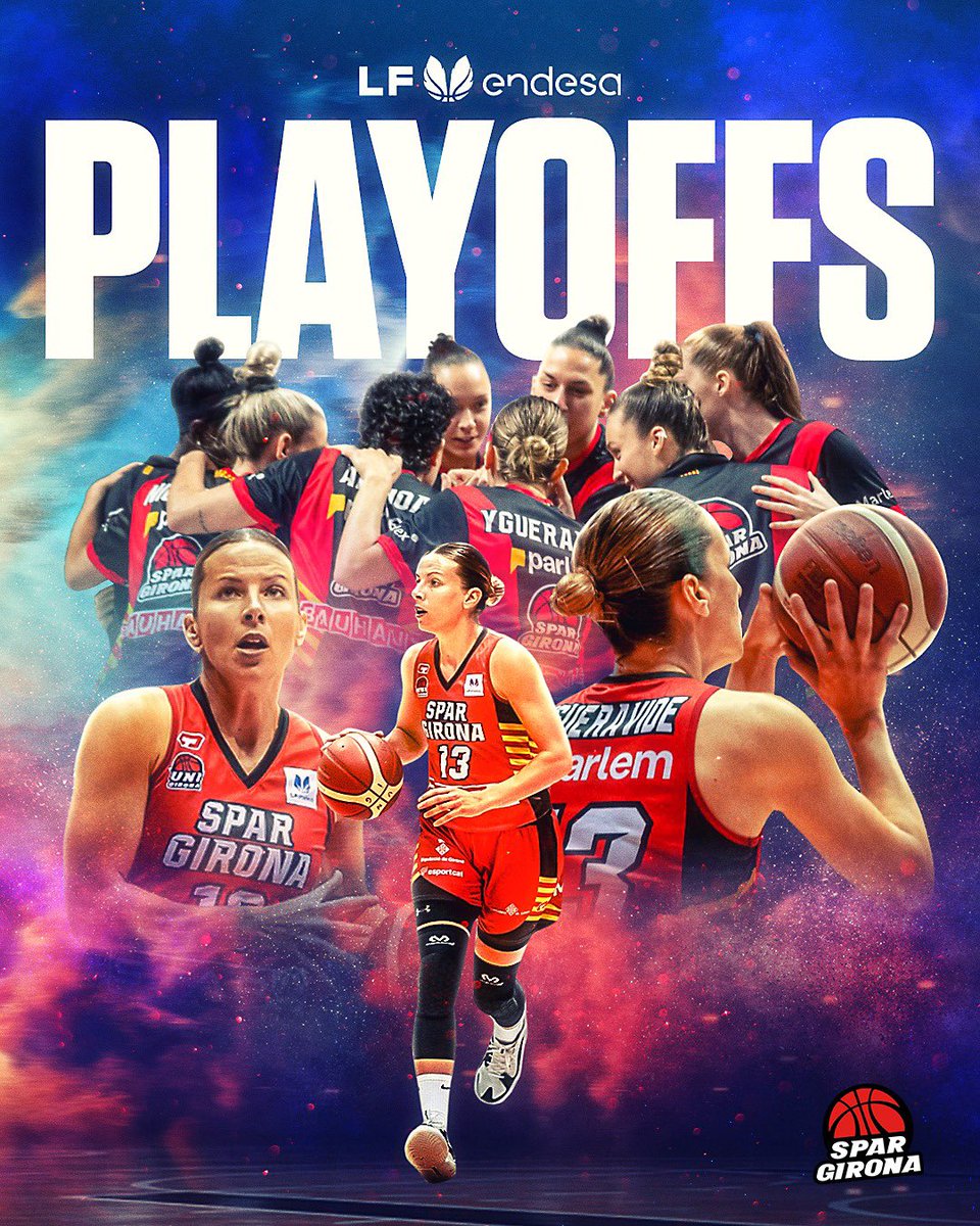 ¡Mañana arrancan nuestros Playoffs! 🔥🏀 A disfrutar del camino JUNTAS ❤️🖤 #SomhiUni | #PlayoffsLFEndesa