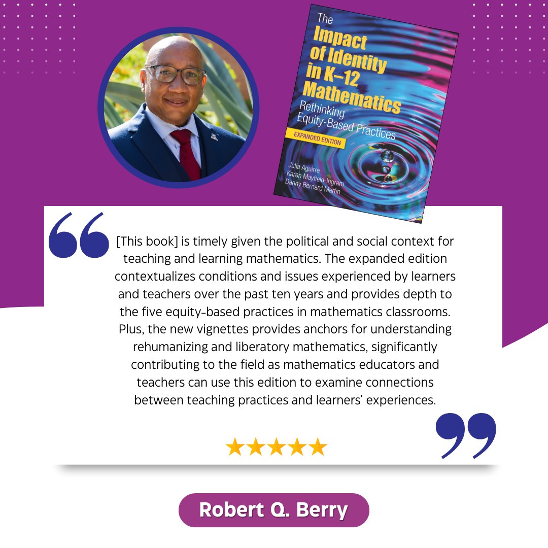 Hear from educator Robert Berry on the new Impact of Identity in K–12 Mathematics: Rethinking Equity-Based Practices, Expanded Edition. Get your copy here: nctm.link/Impact