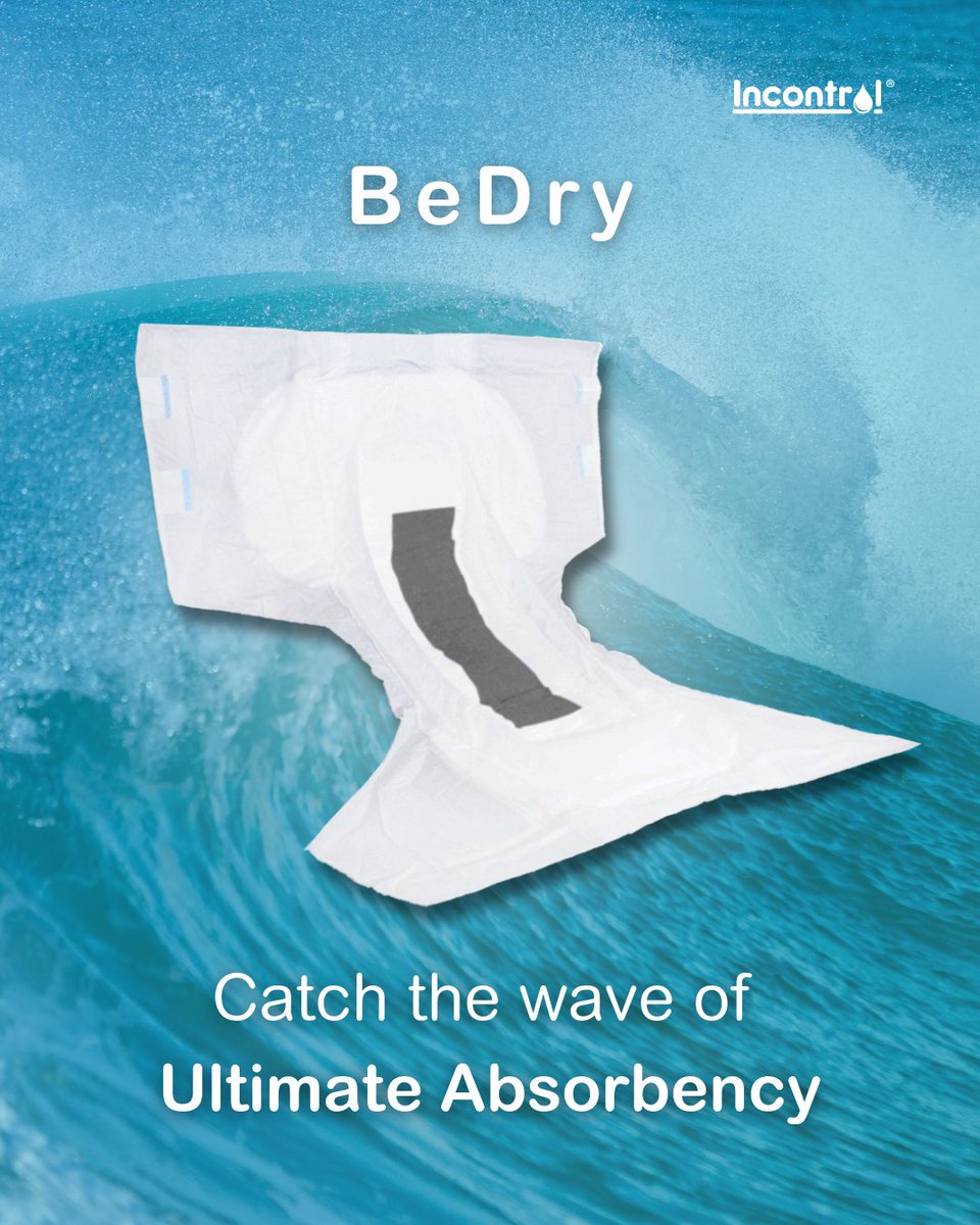 Experience the BeDry Advantage! Up to 12hrs of leak resistance, soft plastic backing, & a rapid-absorbing core for max protection.  Check it out here - incontroldiapers.com/incontrol-bedr…

#BeDryStayDry #AdultDiaper #HappilyInControl #IncontinenceProducts #IncontinenceCare #Fyp #Diapered247