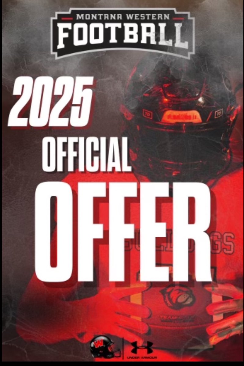After an awesome visit from @CoachNourse_UMW I’m thrilled to announce I have received an offer to play football at @UMWFootball! Go Dawgs 🔴⚫️