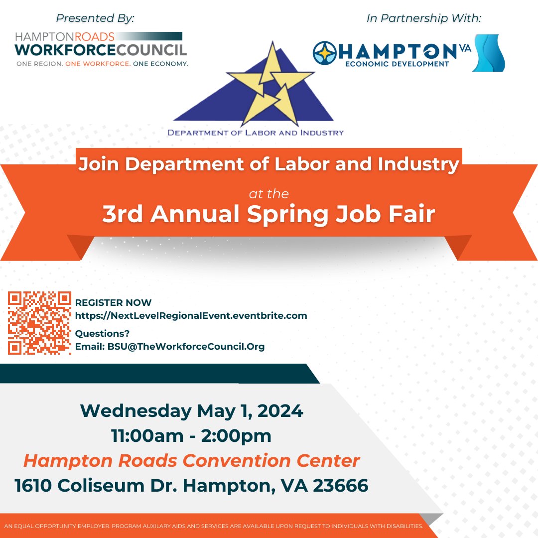 Come visit us next week at the 3rd Annual Spring Job Fair, presented by @HRWorkforceCoun! #WorkforceWednesday