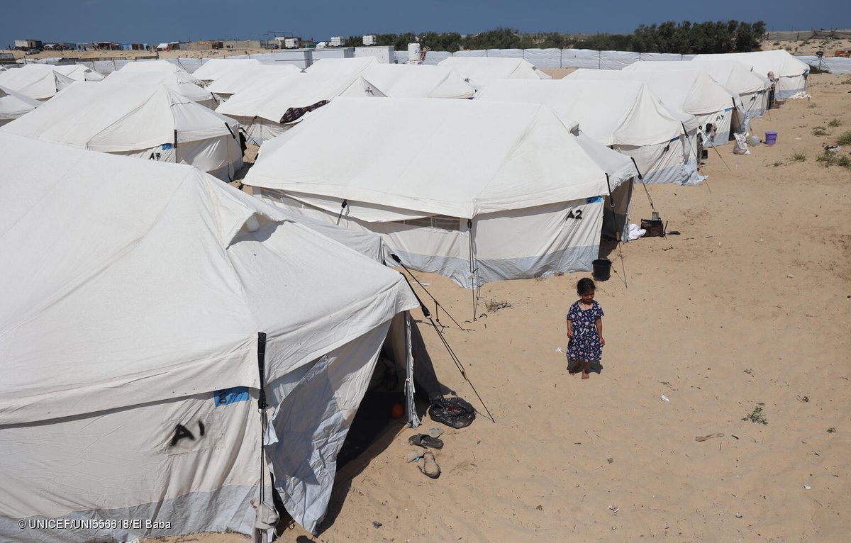 “I hope that the war will end in the future, and we will continue to live.” 14-year-old Lama is one of more than 600,000 children in Rafah, Gaza with nowhere safe to go. They need an immediate and long-lasting ceasefire. Now.