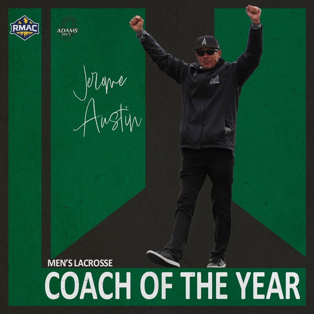 Jerome. Austin.

The Adams State head coach guided his squad to 33% more goals in 2024 and secured the last spot in the RMAC Tournament to be named Coach of the Year!

#GoGrizzGo | #EverythingElevated