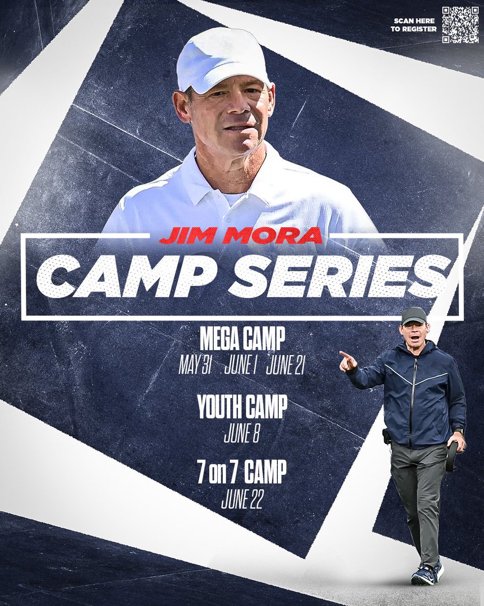 Camp season is almost here. Sign up with the link below ⬇️ 

🔗: jimmorafootballcamp.com

#CTFootball