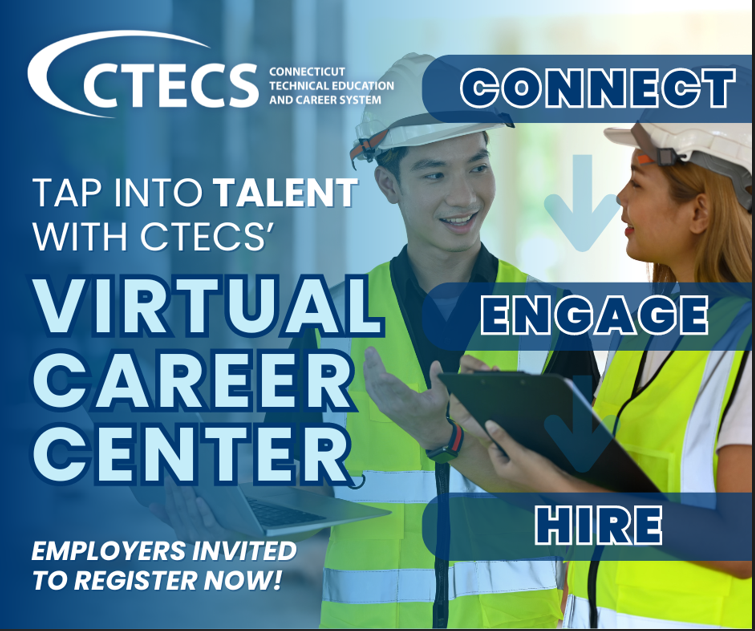 NorwichTech's tweet photo. Calling all employers!  Join CTECS’ new Career Center - a dedicated community where technical hs students and alumni connect with trades companies that hire them!
Sign up now, streamline your hiring, boost brand visibility, and attend exclusive events. https://t.co/AjKMEVOaGS
