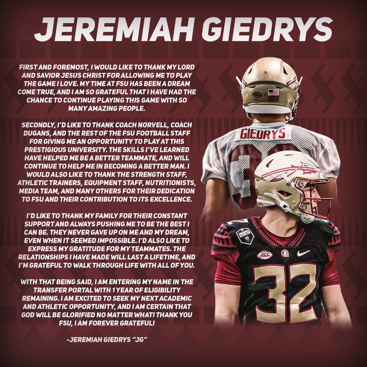 Thank you FSU! Always a Nole 🫶