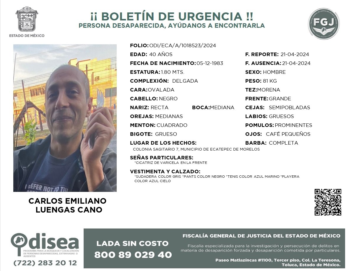 AyudaSinDudar2's tweet photo. #AyudaaSuLocalizacion
CARLOS EMILIANO LUENGAS CANO
@AAMBER_mx
@aamber_pue
@AlertaNeza
@APlateadaEdomex
@botDesaparecidx
@busqueda_cdmx
@Busqueda_MX
@COBUPEM
@Fam_Unidas_AC
@FiscaliaCDMX
@LaAlamedaDF
@telediario
@AngelaCedeno_PI
@sonrisashidalgo https://t.co/78nXFAMjG2