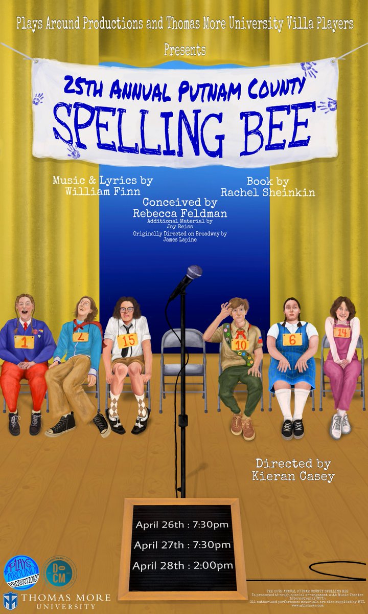 'The 25th Annual Putnam County Spelling Bee' opens Friday! Book your tickets now for an evening of charm and laughter! 📅 DATES: Friday 4/26 @ 7:30pm Saturday 4/27 @ 7:30pm Sunday 4/28 @ 2:00pm 🎟️ TICKETS: tmusaints.hometownticketing.com/embed/all?dept…