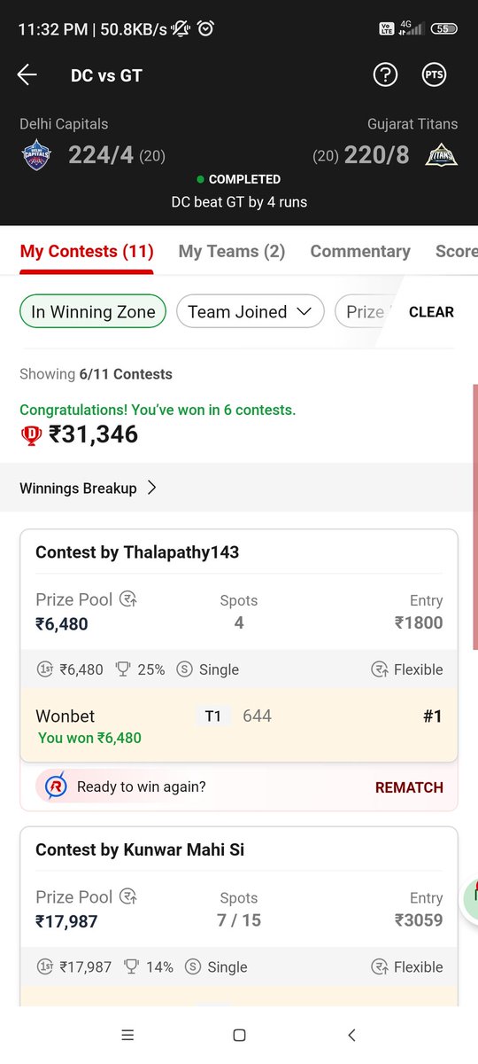 Harish220298's tweet photo. Easy Sweep without cap vc
IPL GT vs DC 
#Dream11 #fantasy1Cricket #imGautham19 #IPL #CricInformer #FantasycricPro #StarFootball #IndianFootball @sathishvjwsrk #Dhoni #Pant #Gt #DC
Link
https://t.co/9c4ae0Sjem https://t.co/78JYx0W1eQ