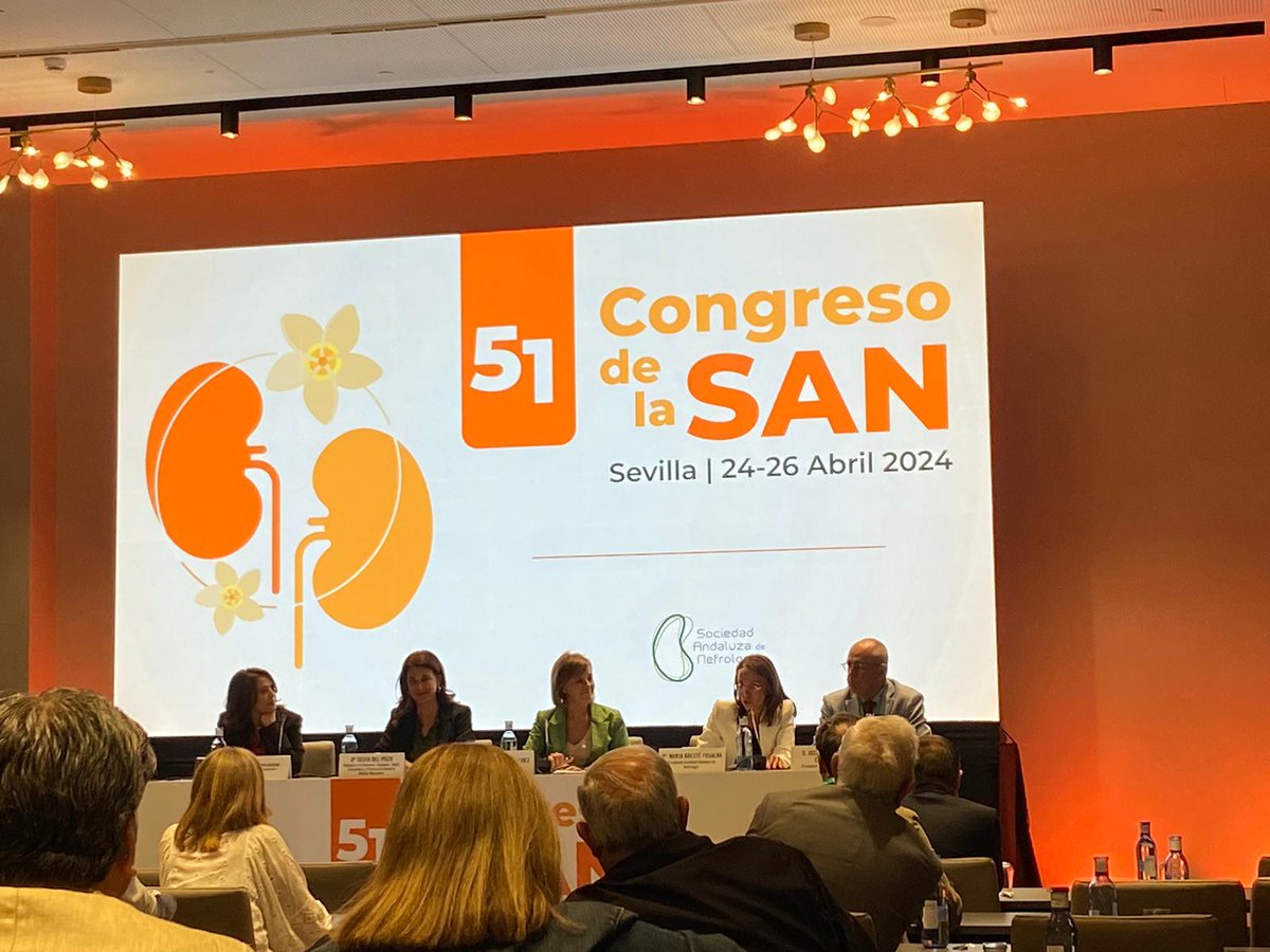 nefrosan's tweet photo. 📣 Inauguración oficial de nuestro 5️⃣1️⃣ Congreso Andaluz de #Nefrología organizado en #Sevilla por @NefroHUVmaca
&amp; @UronefroHUVR
📣 Empieza #nefrosan24❗

@vallegarciasan1 @msalgueira @joselurro @saludand @Ayto_Sevilla https://t.co/z8SNFmMS1U