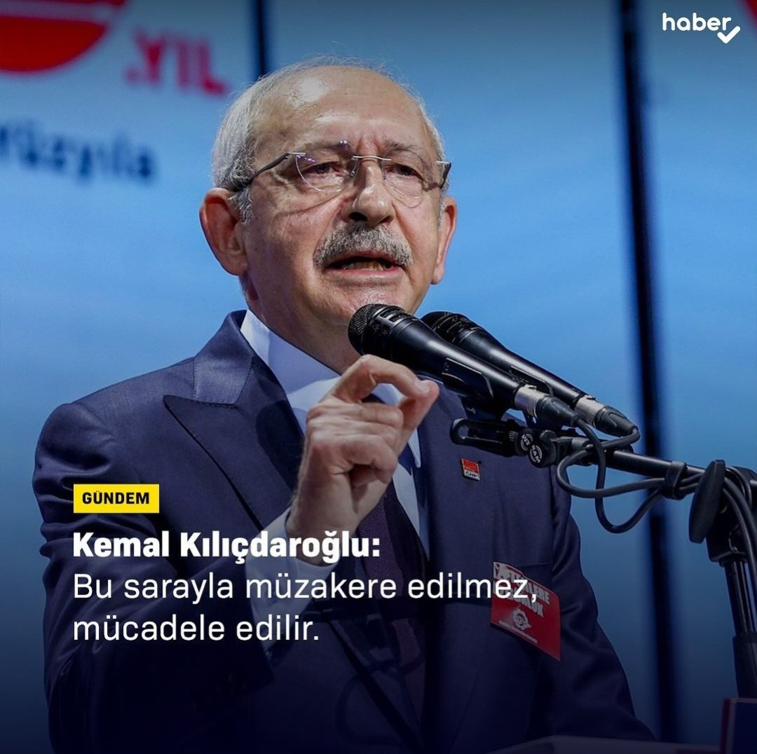 Kemal Kılıçdaroğlu:'Bu sarayla müzakere edilmez,mücadele edilir.'
Piro,sen mücadele ettin de ne kazandın?
15 seçim kaybetin,en sonunda koltuğunu kaybettin.🤭😂😂