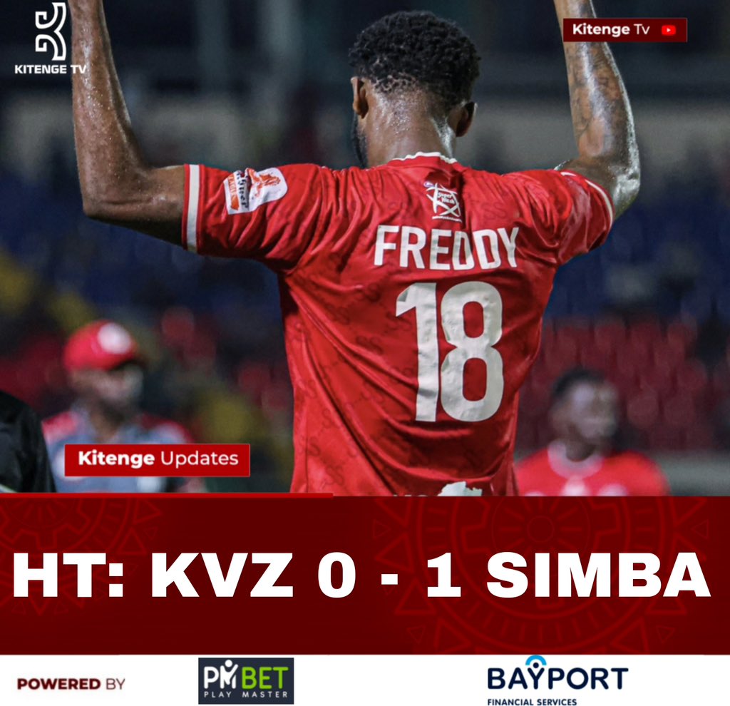 Freddy Michael Kouablan anawapeleka Simba Sc mapumzikoni vifua mbele dhidi ya KVZ FC katika dimba la Amaan Complex, Zanzibar.

HT: KVZ Fc 0-1 Simba Sc
⚽ Kouablan 25'

Ni katika mchezo wa nusu fainali ya kombe la Muungano 2024.

#KitengeSports