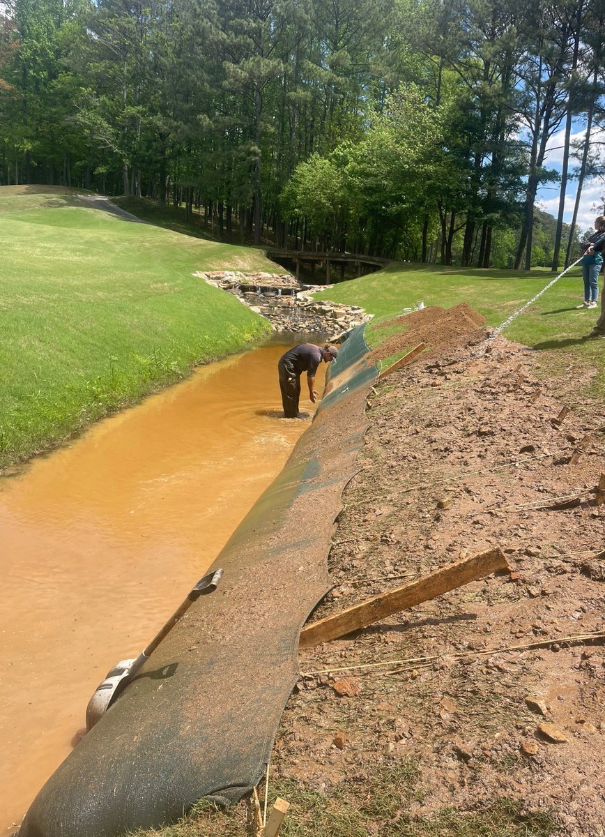 Great demo of our system on a creek bank in Georgia @SoxErosion @GeorgiaGCSA