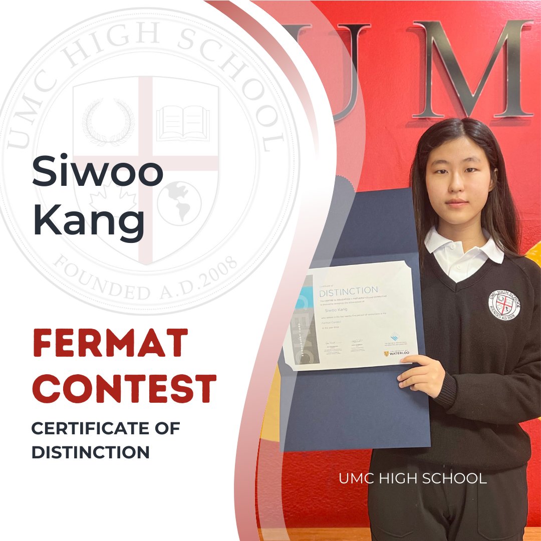 Participating in mathematics contests helps students develop invaluable skills, like creative problem-solving and big-picture thinking. We are pleased to announce that our students received acknowledgement of their exceptional work during the Pascal, Cayley and Fermat Contests!👏