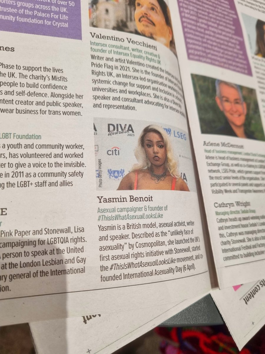 It's an honour to be included on the #DIVAPowerList this year, published in the @guardian! Thanks @DIVAmagazine for recognising my work as an asexual activist and for inviting me to celebrate at the @LSEGplc! #ThisIsWhatAsexualLooksLike #LesbianVisibilityWeek