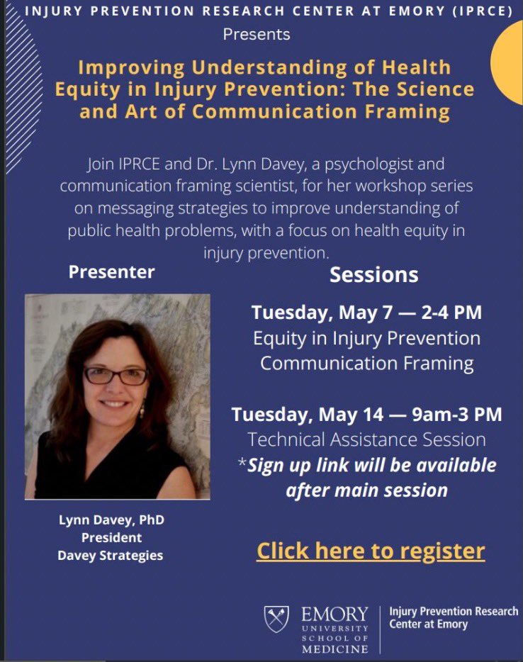 Join IPRCE and Dr.Lynn Davey, a psychologist and communication framing scientist, for her workshop series on messaging strategies to improve understanding of public health problems. Click here to register: lnkd.in/ecrHHZqE