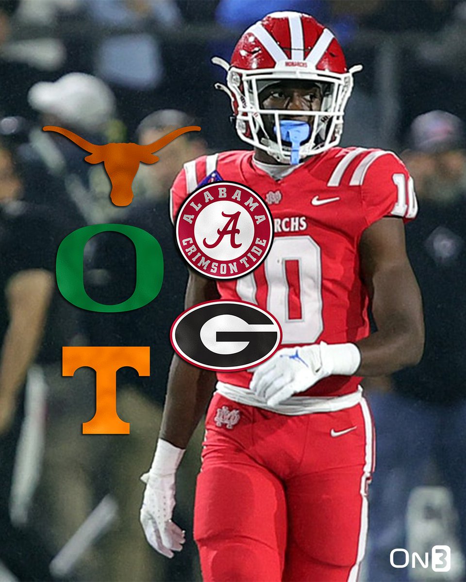 4-star WR Marcus Harris breaks down his top five schools with @DukestheScoop‼️ He is down to Alabama, Georgia, Oregon, Tennessee and Texas👀 Read: on3.com/news/4-star-wr…