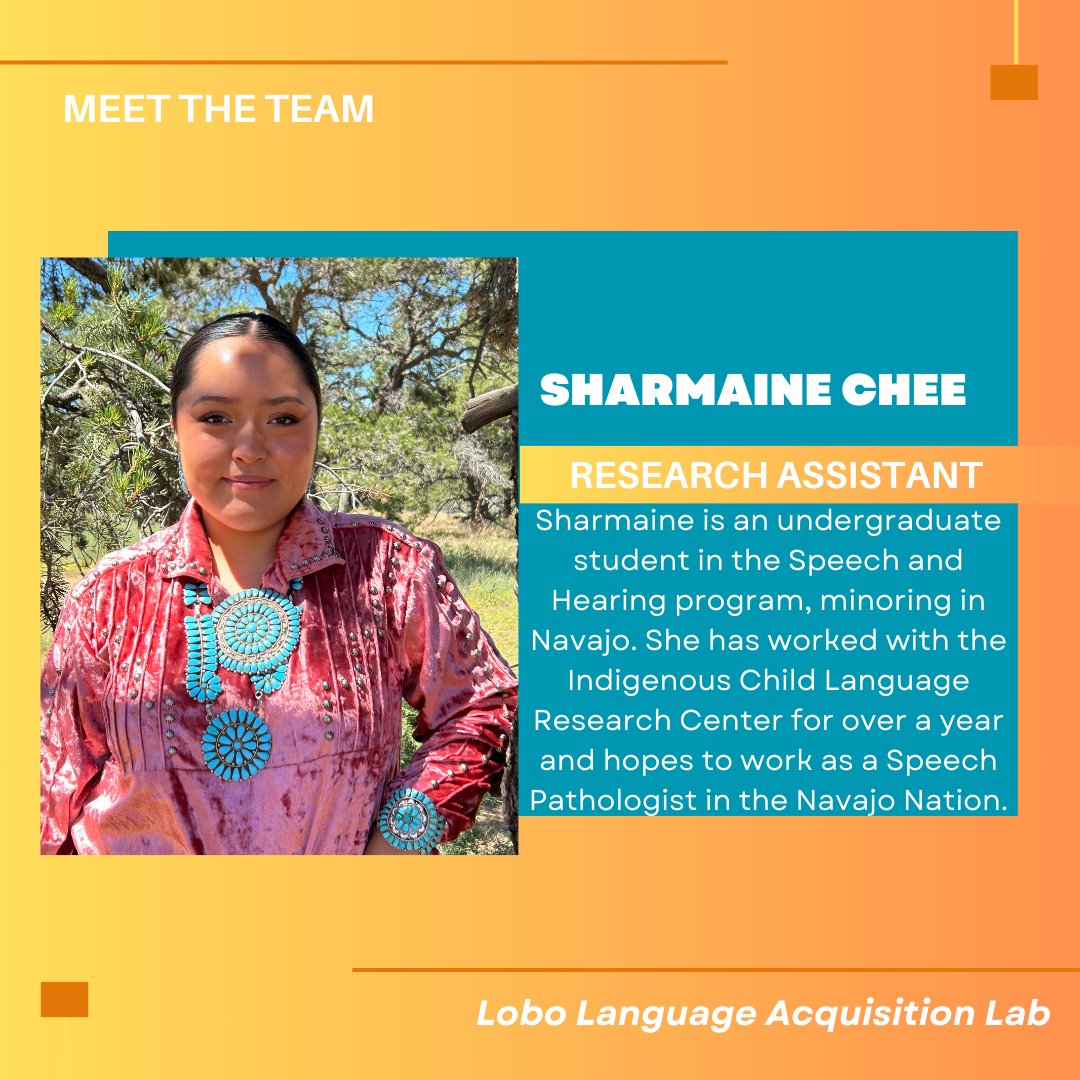 LoboLanguage's tweet image. Meet Sharmaine! She has been a great contributor to the team doing research on child speech in Diné Bizaad.