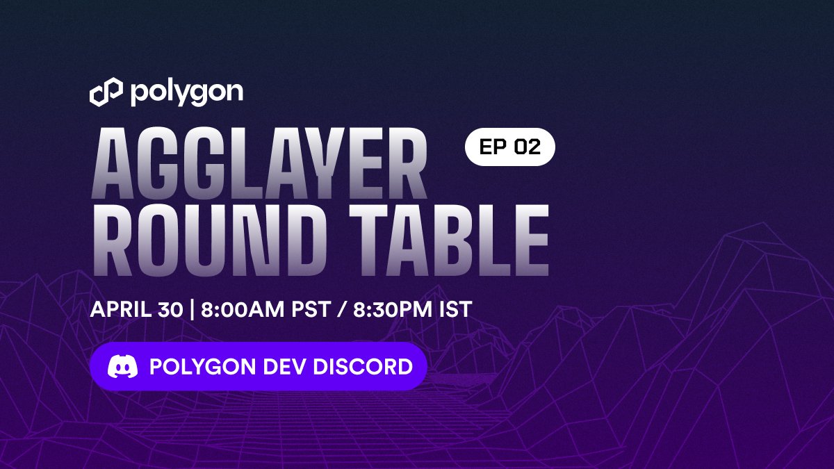 AggLayer Roundtable | Dev Discord Join another episode of the AggLayer roundtable on April 30th. Listen in to a technical discussion between @0xMarcB, Polygon Labs, and @lichengcain, @okx, on the recent launch of @XLayerOfficial.