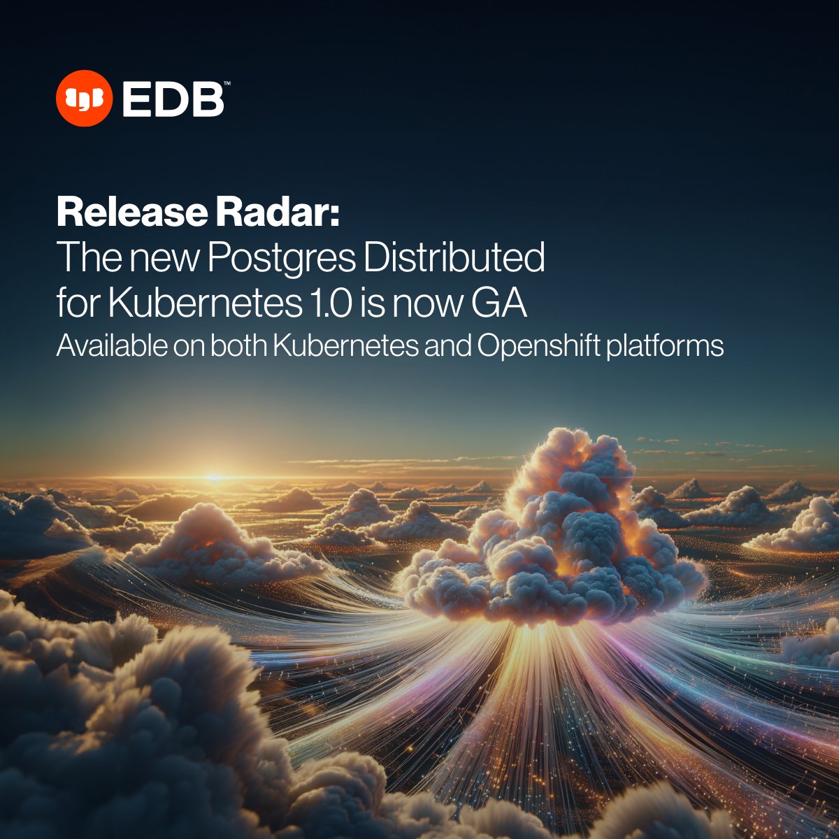 EDB is proud to announce our brand new product, EDB Postgres Distributed for Kubernetes (PGD4K) is now generally available, providing organizations with a solution for an active-active architecture across multiple K8s clusters. Read the full release ➡️ bit.ly/3QhkqEM