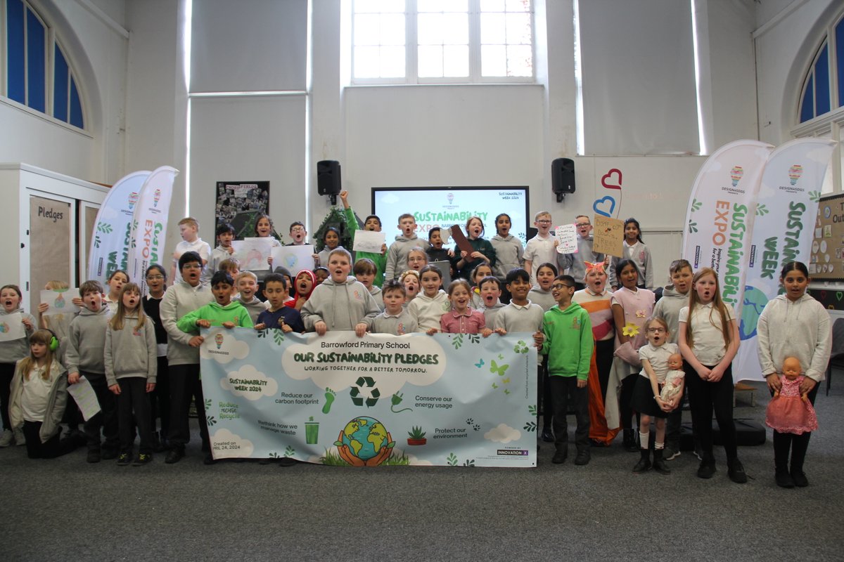 They say a picture says 1,000 words! Words can't express our Sustainability EXPO @BarrowfordSch today. The kindness, creativity, and passion shone through every poem, innovation, and performance on stage. What a day! See you next year @BarrowfordHead! #SWExpo24♻️ #D4SW24🌱