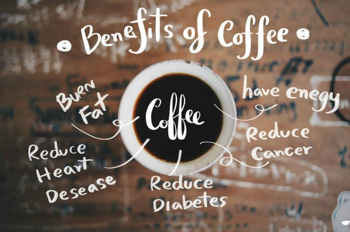 HEALTHY COFFEE Coffee contains important nutrients you need to survive. A single cup of coffee contains 11% of the recommended amount of Riboflavin (vitamin B2), 6% of Pantothenic Acid (vitamin B5), 3% of Manganese and Potassium, and 2% of Niacin and M...
