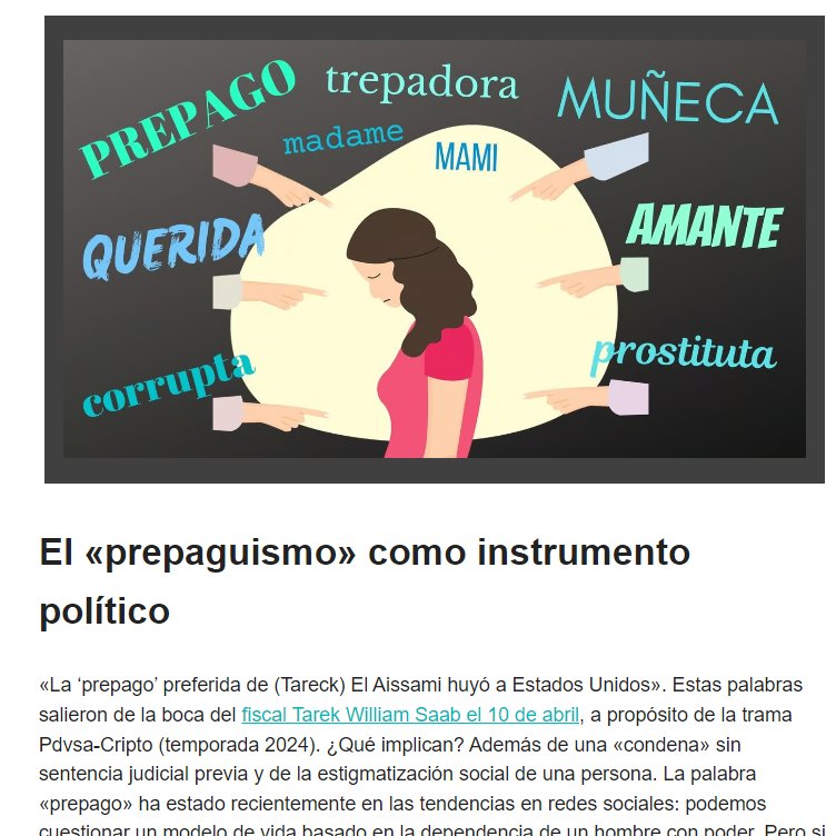 #23Abr '#Prepago' ha sido una palabra de moda en 2024. Podemos cuestionar el 'prepaguismo' como modelo ético de vida. Pero... ¿qué pasa cuando desde el poder se habla de sexo y #prepagos para desviar la atención de la #corrupcion? Tuvimos conversa con la psicóloga social Magaly